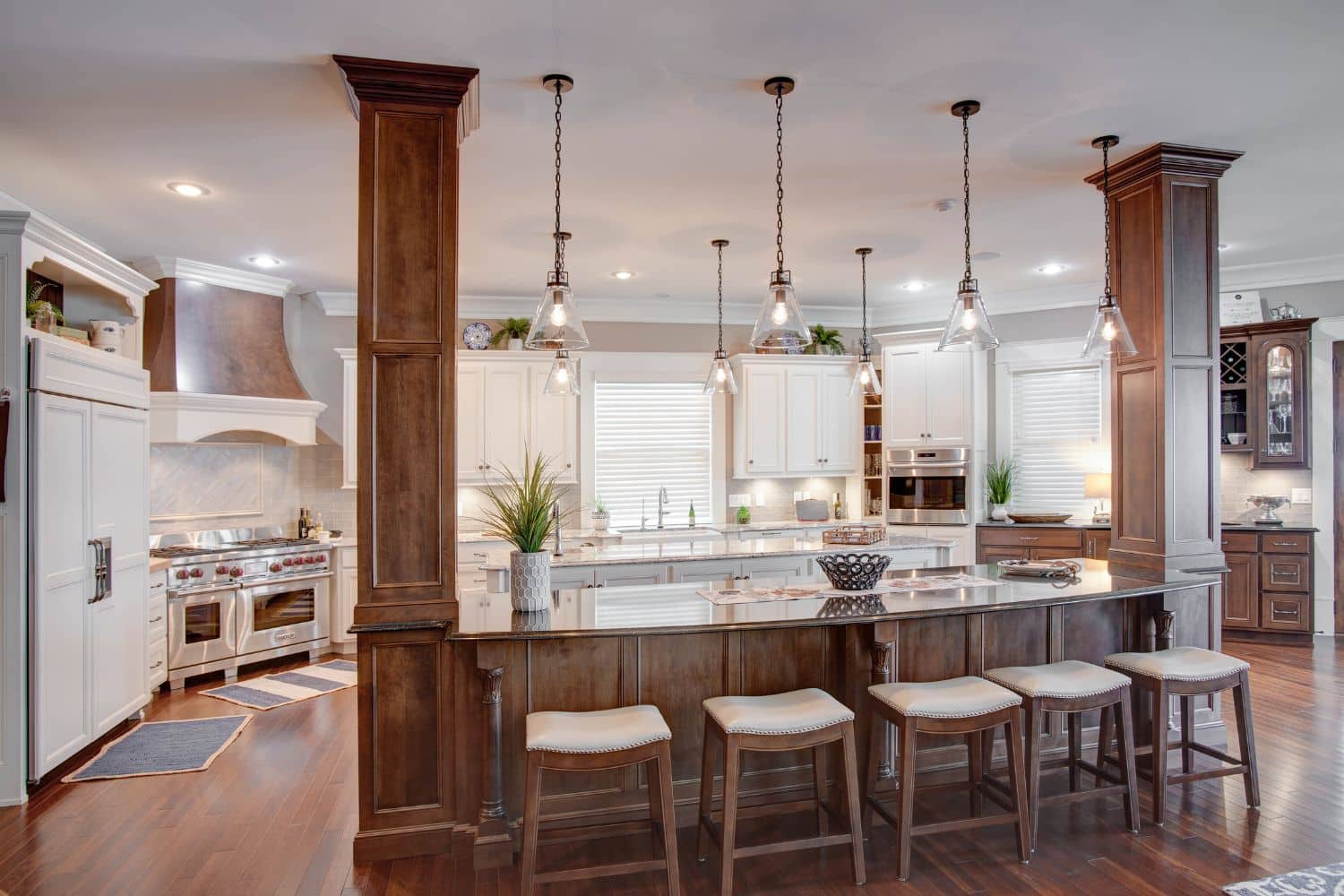 custom kitchen cabinets with an island in middlebury, indiana