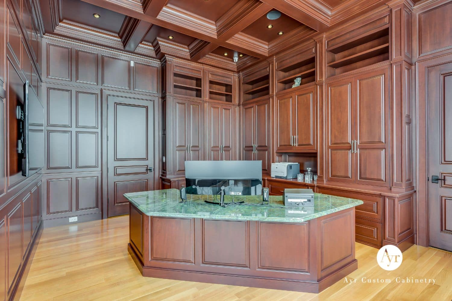 custom kitchen cabinets with an island in middlebury, indiana