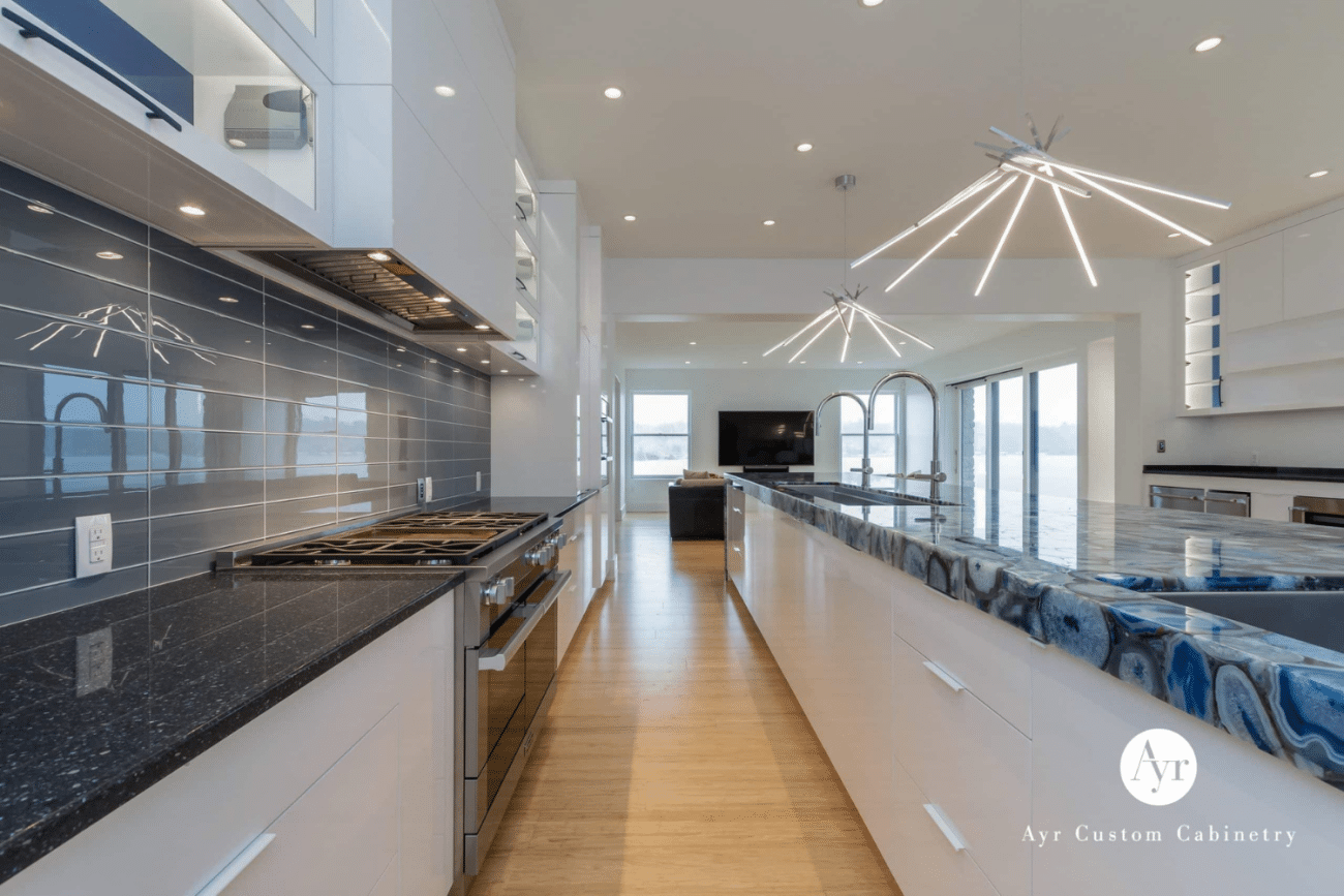 Kitchen view of Custom Cabinets in Michigan