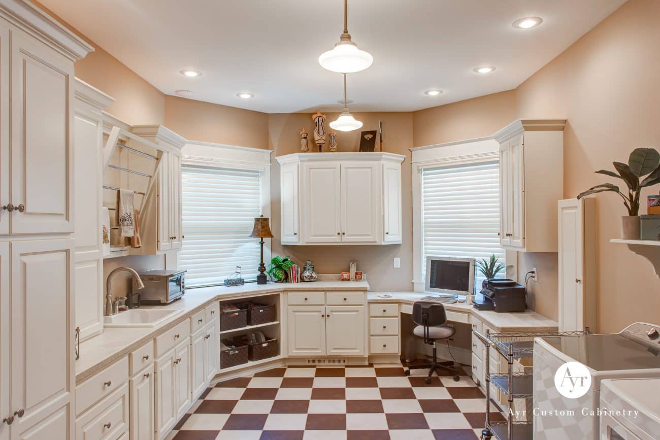 creative work space in custom kitchen cabinets in middlebury in