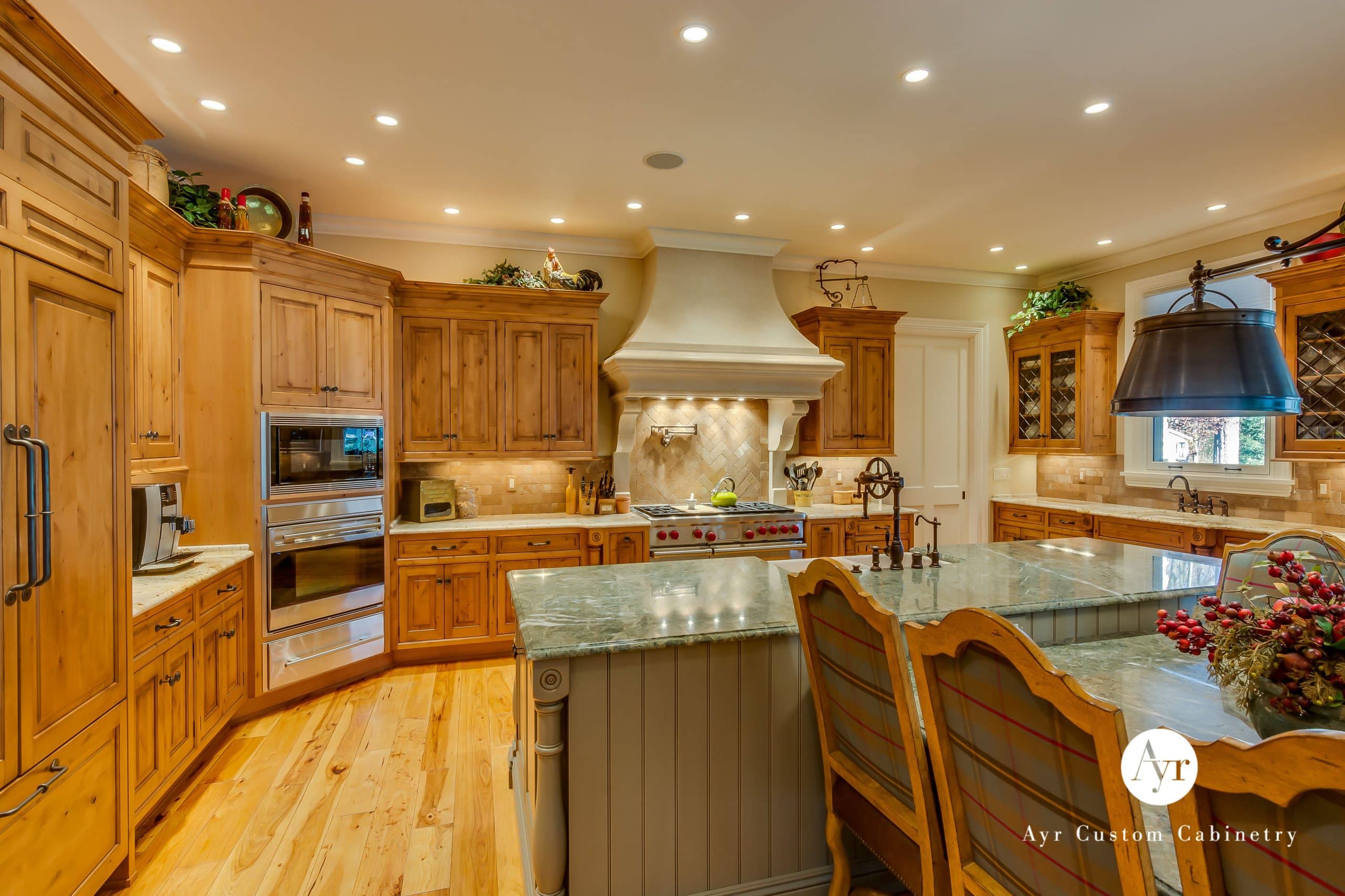 custom kitchen and island cabinets in granger indiana