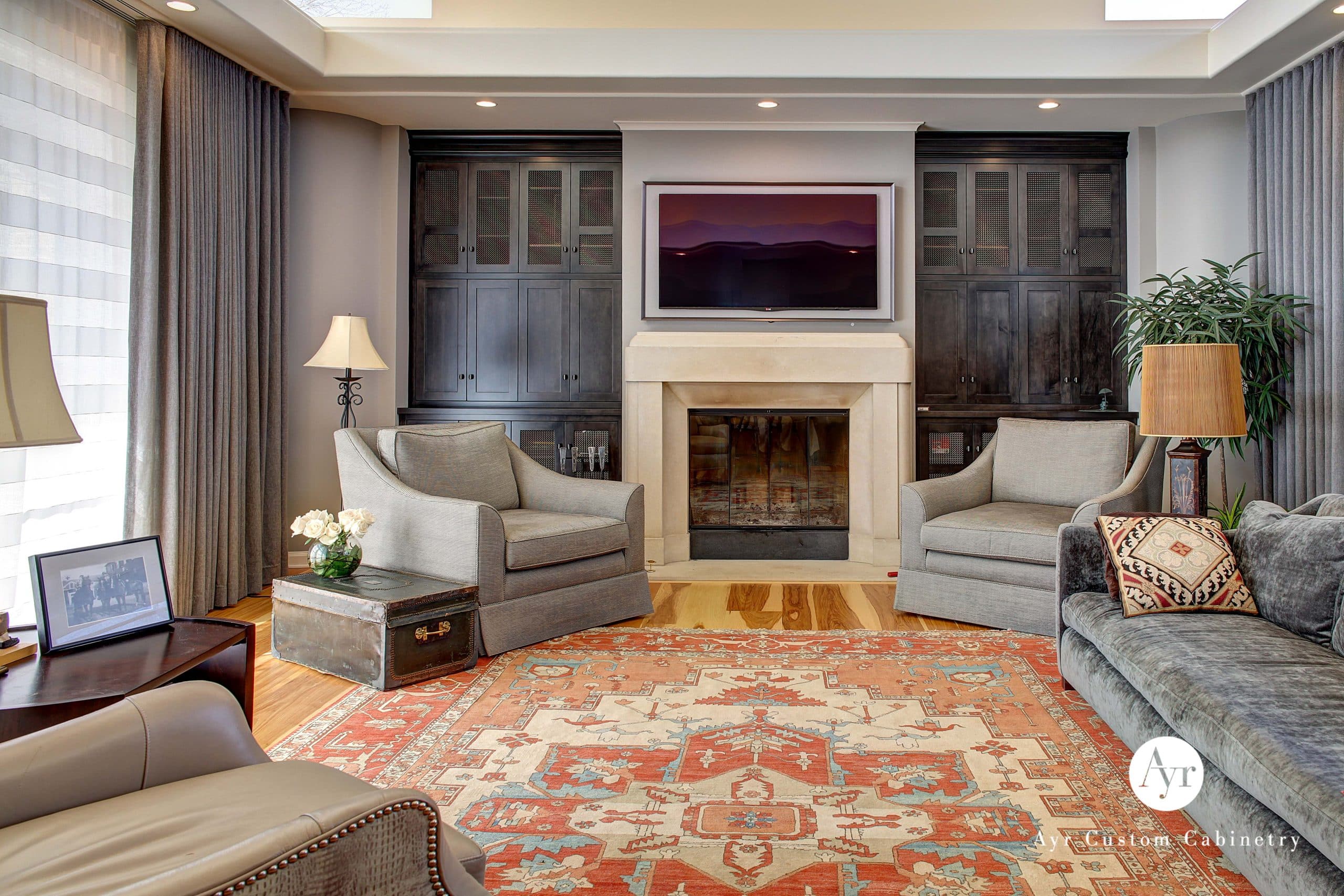 custom living room and entertainment cabinets in south bend in