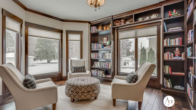 custom library cabinets in elkhart